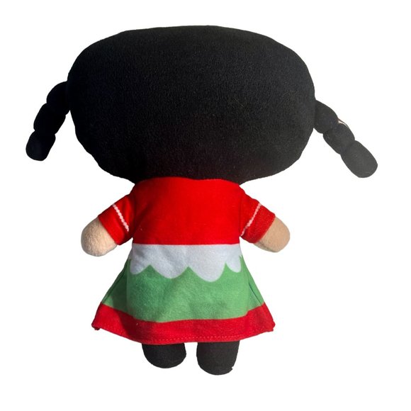 Mexico Lindo Plush Doll Cati Red Green Dress 11" tall Stuffed Animal Christmas - Picture 2 of 3